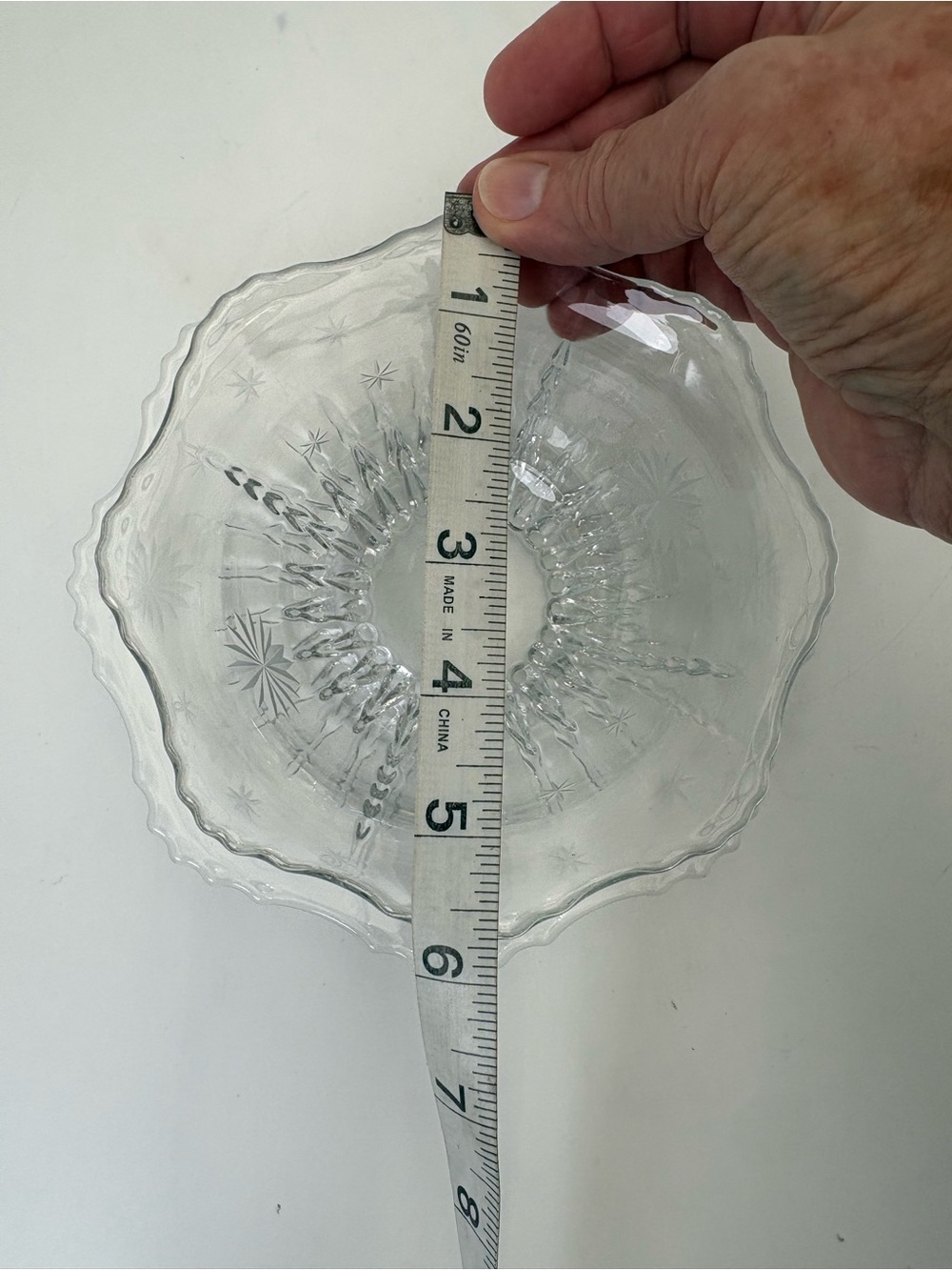 Vintage Scalloped Serving Bowl and Plate with MCM Starburst Pattern - Picture 12 of 13